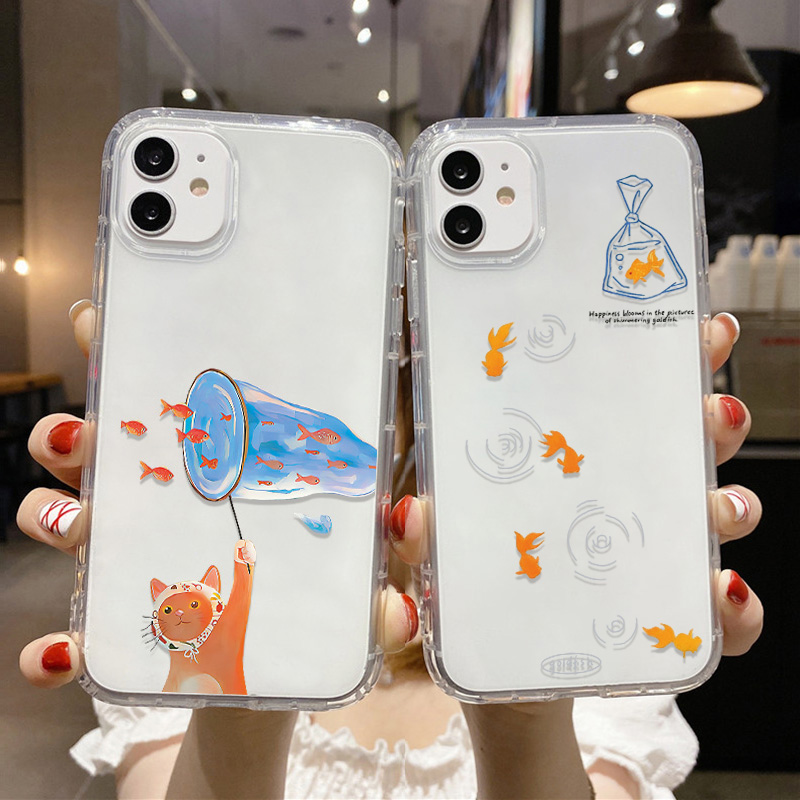 Lovely Fishes Clear Phone Case - Apple Iphone 15 ulasan dan harga