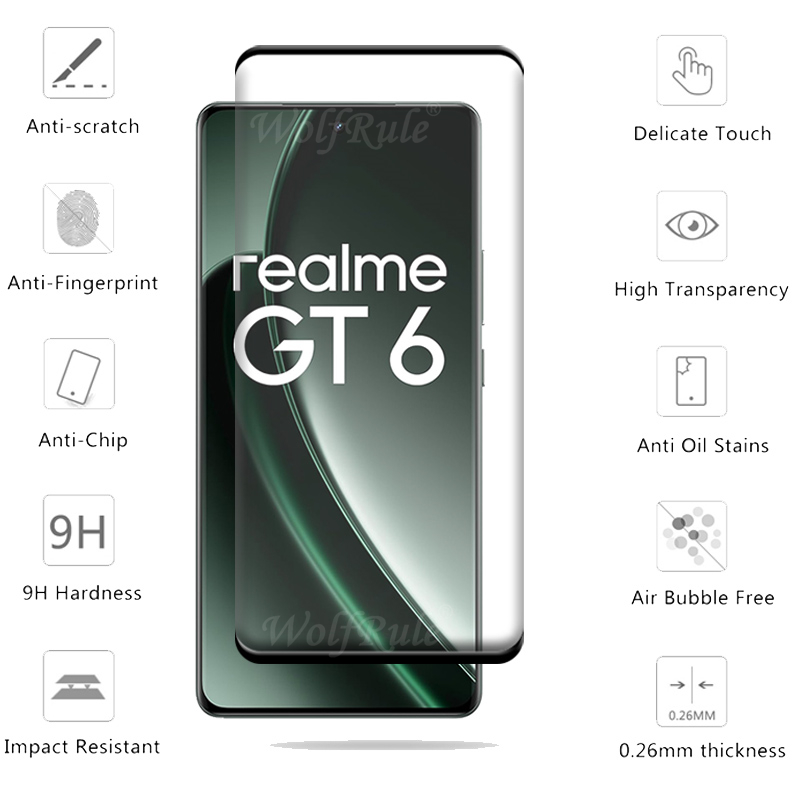 6-in-1 For Realme GT 6 Glass O - Realme Gt 6 ulasan dan harga